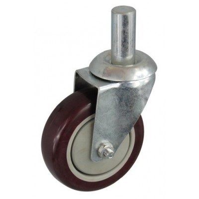 Колесо А 100 (010-060-100) с кронштейном поворотным пластик/полиуретан с осью fi.22