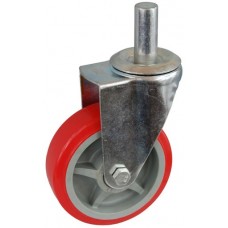 Колесо А 200 (010-210-200) с кронштейном поворотным пластик/полиуретан с осью fi.27