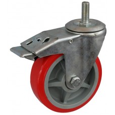 Колесо А 200 (015-210-200) с кронштейном поворотным пластик/полиуретан болт М16 с тормозом