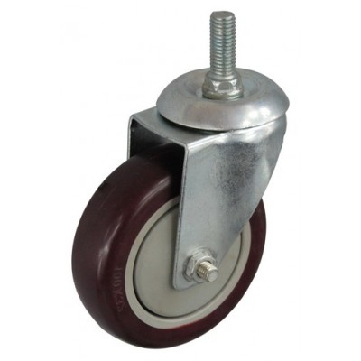 Колесо А 100 (014-060-100) с кронштейном поворотным пластик/полиуретан болт М12