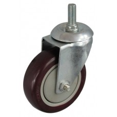 Колесо А 125 (014-061-125) с кронштейном поворотным пластик/полиуретан болт М12