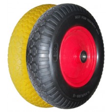 Колесо PU 400х100 (4.00-8) ось 20x75 (000-413-400)(мет.д)2x6204RS С КНР