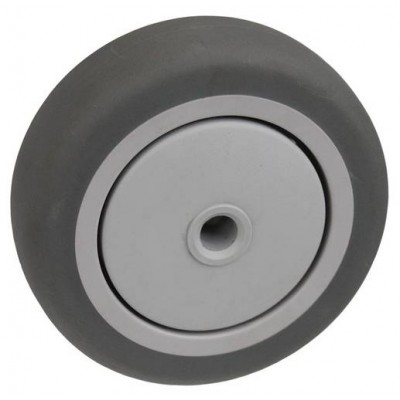 Колесо 125x32 ось 10x40 (000-063-125) пластик/TPR Lk