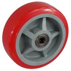 Колесо 160x50 ось 15x57 (000-210-160) пластик/полиуретан Lk