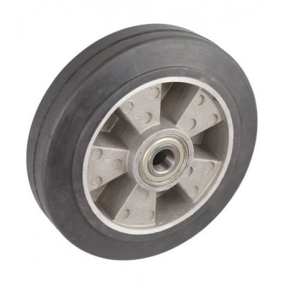 Колесо 125x50 ось 20x60 (000-250-125) алюминий/резина Lk