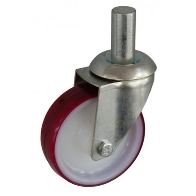 Колесо А 100 (010-024-100) с кронштейном поворотным полиамид/полиуретан с втулкой с осью fi.22