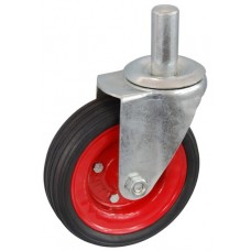 Колесо А 160 (010-009-160) с кронштейном поворотным металл/резина сборный диск с осью fi.27