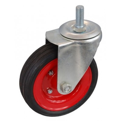 Колесо А 200 (014-009-200) с кронштейном поворотным металл/резина сборный диск болт М16