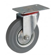 Колесо А 160 (001-002-160) с кронштейном поворотным металл/резина серая