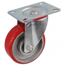 Колесо C 100 (101-080-100) с кронштейном поворотным чугун/полиуретан