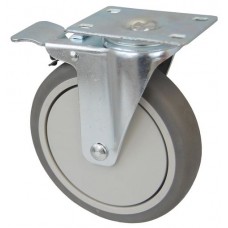 Колесо F 150 (202-063-150) с кронштейном поворотным пластик/TPR с тормозом