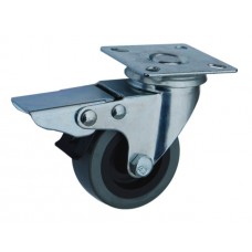 Колесо G 50 (252-101-050) с кронштейном поворотным пластик/полиуретан с тормозом