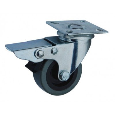 Колесо G 50 (252-101-050) с кронштейном поворотным пластик/полиуретан с тормозом