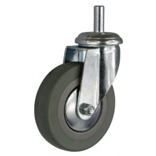 Колесо G 100 (260-100-100) с кронштейном поворотным пластик/резина с осью fi.12