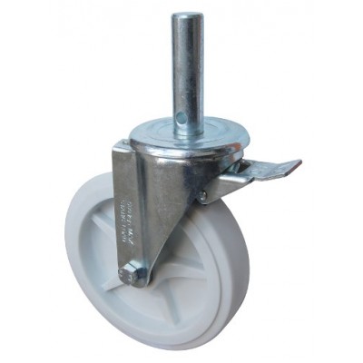 Колесо R 150 (190-040-150) с кронштейном поворотным полипропилен с осью fi.27