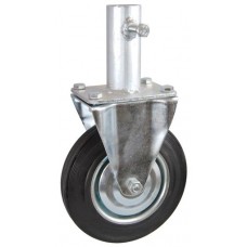 Колесо RA 160 (003-001-160R1) с кронштейном металл/резина с креплением под круглый профиль с фиксирующими болтами