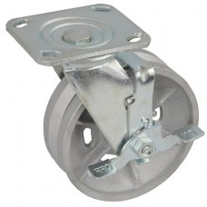 Колесо SA 125 (302-235-125) с кронштейном поворотным чугун V с тормозом