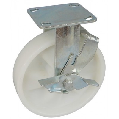 Колесо SA 200 (304-030-200) с кронштейном полиамид с шариковым подшипником с тормозом