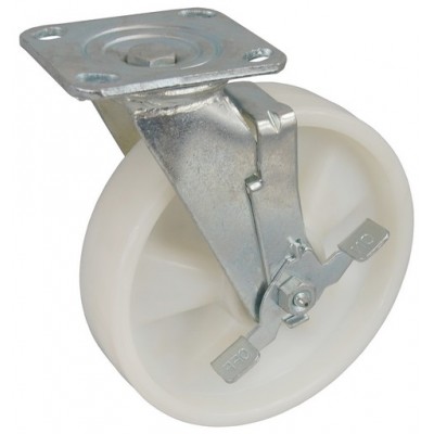 Колесо SA 200 (302-030-200) с кронштейном поворотным полиамид с шариковым подшипником с тормозом
