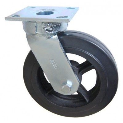 Колесо SC 100 (305-240-100) с кронштейном поворотным чугун/резина