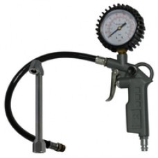 Пистолет N-01-081 для подкачки шин с манометром с длинным наконечником