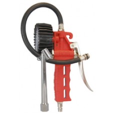 Пистолет N-01-087 для подкачки шин с манометром профессиональный с длинным наконечником